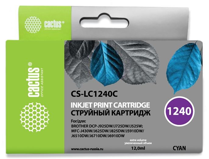 Картридж струйный Cactus CS-LC1240C XM806998 - фото 344614