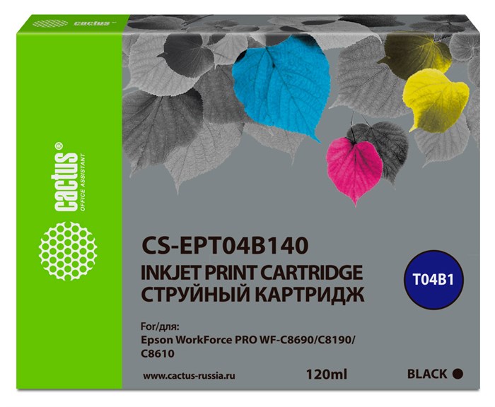 Картридж струйный Cactus CS-EPT04B140 XM1553359 - фото 345956