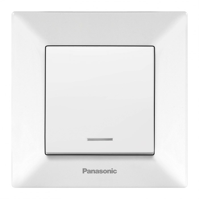 Выключатель Panasonic Arkedia скрыт. 1кл. с подсветкой IP20 белый глянцевый (упак.:1шт) (WMTC00022WH-RU) XM1444762 - фото 348788