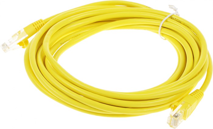 Патч-корд cat5E molded 5м желтый RJ-45 (m)-RJ-45 (m) XM630510 - фото 357122