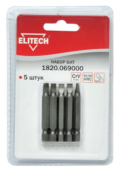 Набор бит Elitech 1820.069000 XM1621859 - фото 385775