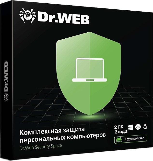 Программное Обеспечение DR.Web Security Space КЗ 2ПК 2г (BHW-B-24M-2-A3) - фото 442797