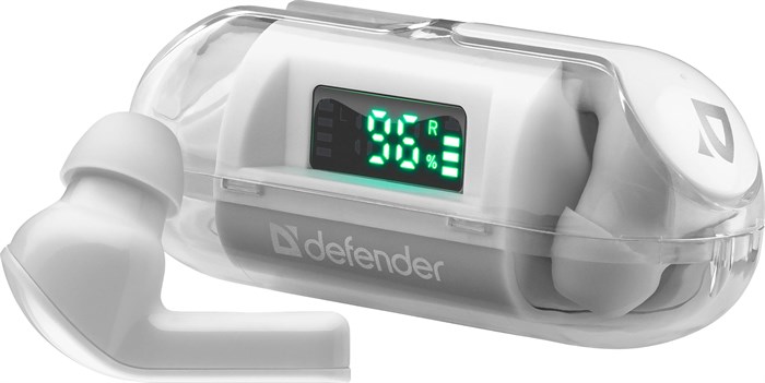 Bluetooth наушники Defender Twins 916 белые TWS XMC121041 - фото 471789