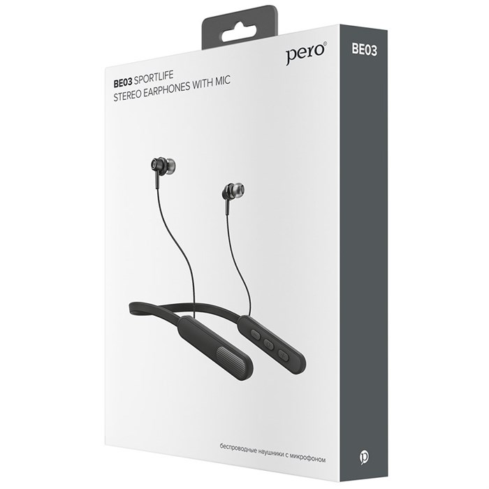 Bluetooth наушники Pero BE03 Sportlife красные/бордовые вакуумные XMC119049 - фото 472182