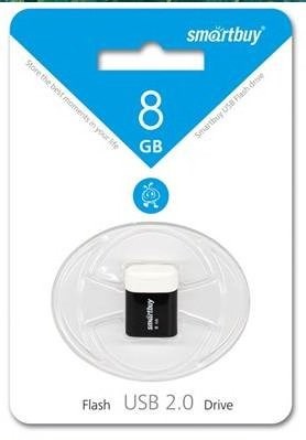 USB флеш накопитель  8 Gb SmartBuy LARA Black SB8GBLARA-K XMC67007 - фото 472785