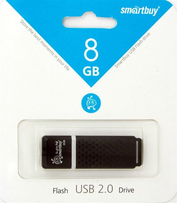 USB флеш накопитель  8 Gb SmartBuy Quartz Black SB8GBQZ-K XMC57983 - фото 472802