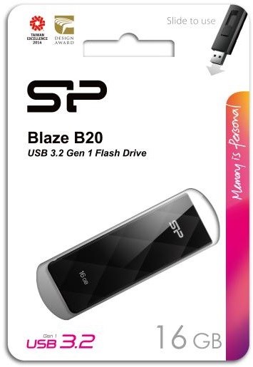 USB флеш накопитель 16 Gb Silicon Power Blaze B20 USB 3.0 SP016GBUF3B20V1K XMC121791 - фото 472857