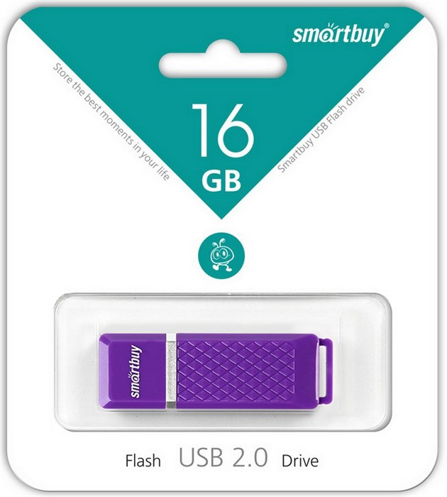 USB флеш накопитель 16 Gb SmartBuy Quartz Violet SB16GBQZ-V XMC65438 - фото 472903