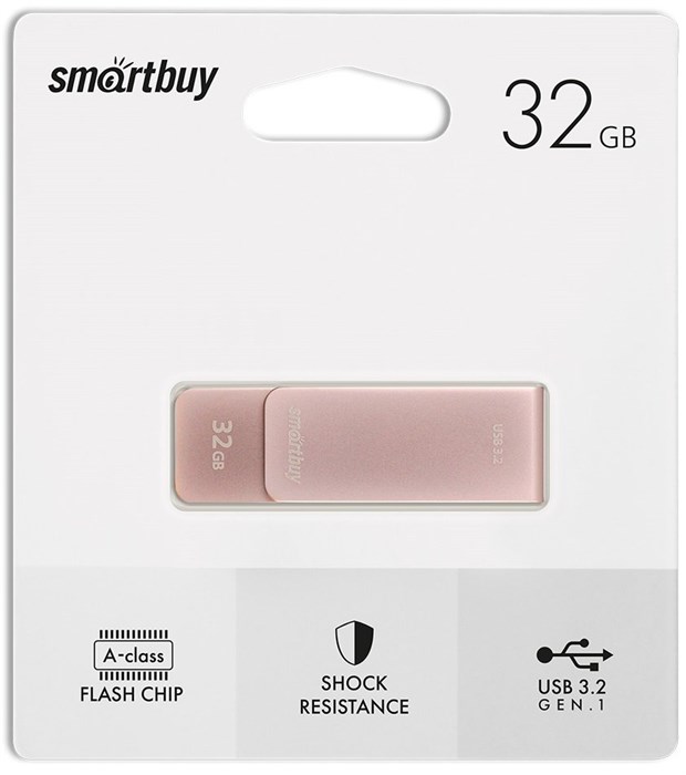 USB флеш накопитель 32 Gb SmartBuy M1 Metal Apricot металл, поворотная 3.0/3.2 Gen.1 SB032GM1A XMC117137 - фото 473038