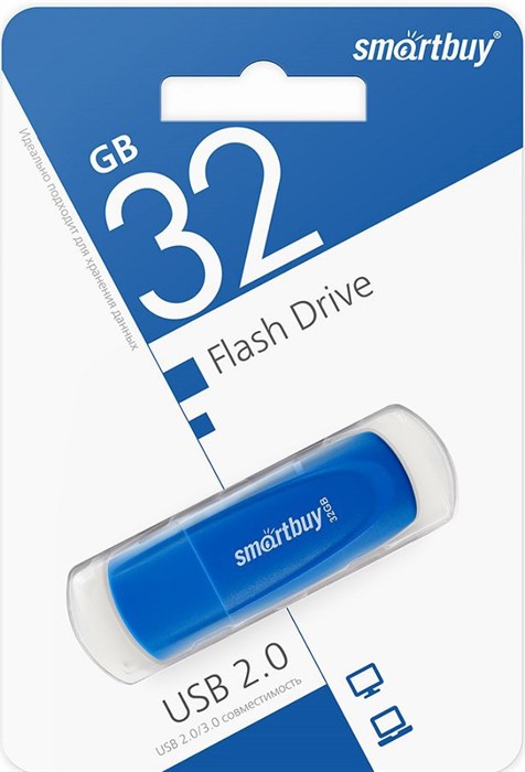 USB флеш накопитель 32 Gb SmartBuy Scout Blue SB032GB2SCB XMC114146 - фото 473071