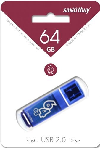 USB флеш накопитель 64 Gb SmartBuy Glossy Blue SB64GBGS-B XMC64854 - фото 473243