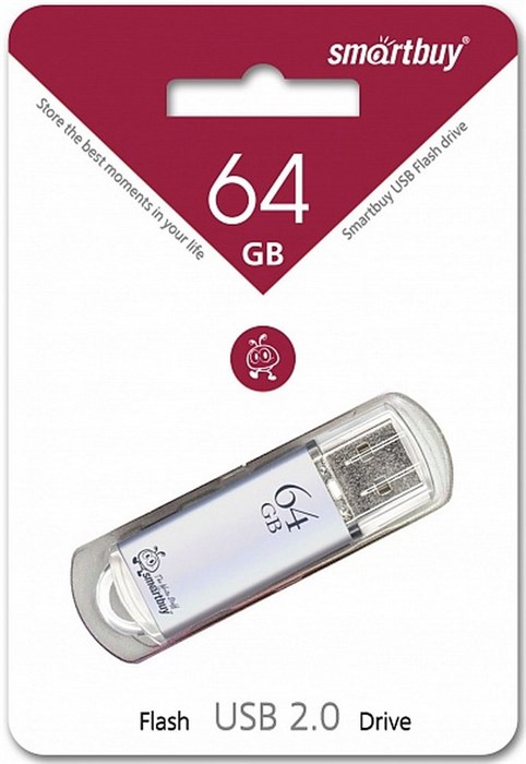 USB флеш накопитель 64 Gb SmartBuy V-Cut Silver SB64GBVC-S XMC64763 - фото 473341