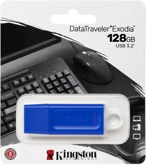 USB флеш накопитель_128 Gb Kingston DT Exodia Blue KC-U2G128-7GB / USB 3.2 XMC121421 - фото 473358