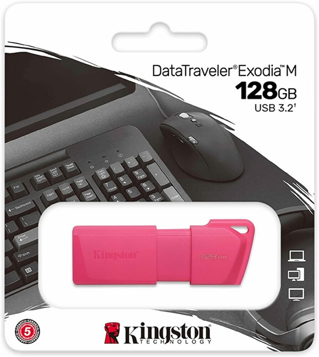 USB флеш накопитель_128 Gb Kingston DT Exodia M Pink KC-U2L128-7LN XMC121943 - фото 473368