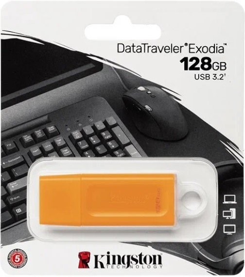 USB флеш накопитель_128 Gb Kingston DT Exodia Orange KC-U2G128-7GO / USB 3.2 XMC121423 - фото 473380