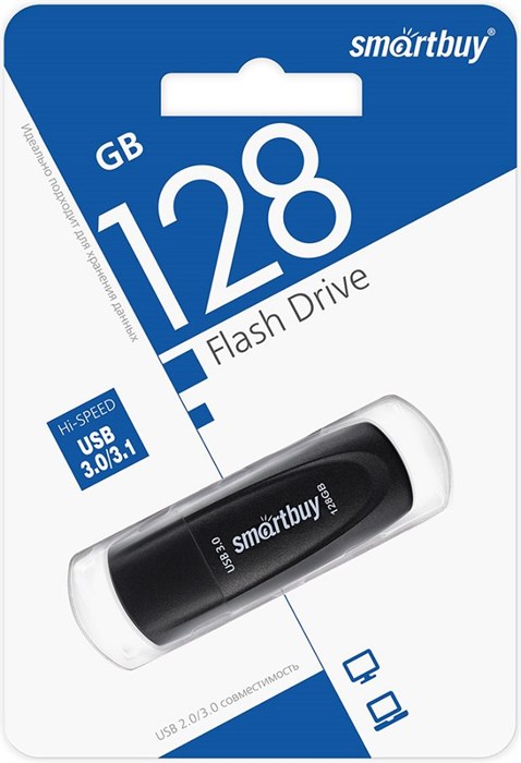 USB флеш накопитель_128 Gb SmartBuy Scout Black USB 3.0 SB128GB3SCK XMC118579 - фото 473465