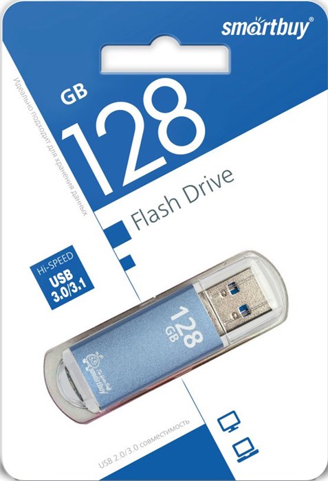 USB флеш накопитель_128 Gb SmartBuy V-Cut Blue USB 3.0  SB128GBVC-B3 XMC104546 - фото 473483