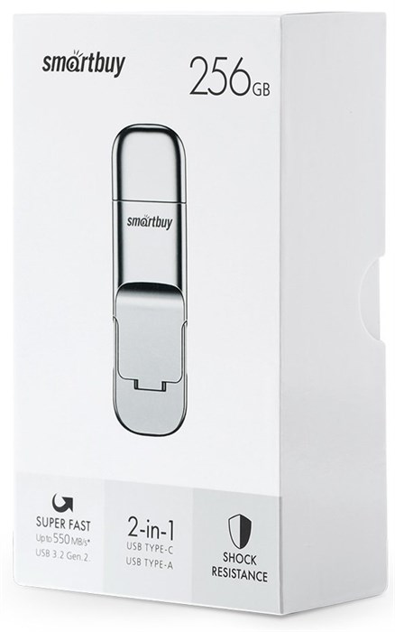 USB флеш накопитель_256 Gb SmartBuy M5 Dual  Type-C/Type-A, R/W 550/480MB/s (SB256GBM5) XMC113565 - фото 473511