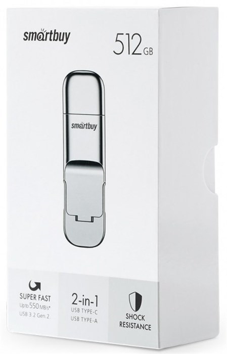 USB флеш накопитель_512 Gb SmartBuy M5 Dual  Type-C/Type-A, R/W 550/480MB/s (SB512GBM5) XMC113729 - фото 473544