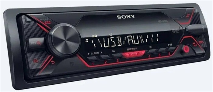 Автомагнитола Sony DSX-A110U красная, USB,MP3, WMA, FLAC XMC115342 - фото 474137