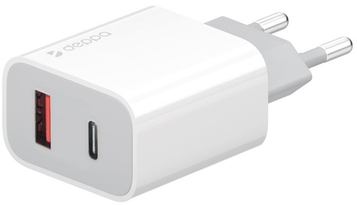 З/У Deppa (11420) USB A + USB-C, PD 3.0, QC 3.0, 30Вт белое XMC112191 - фото 477682