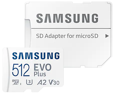 Карта памяти MicroSDXC_512 Gb Samsung EVO PLUS 130Mb/s MB-MC512KA /UHS-I / U3 / V30 / A2 - фото 478849
