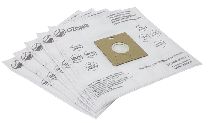 Мешки-пылесборники OZONE micron M-03 для Samsung, синтетические, 5 шт - фото 480193
