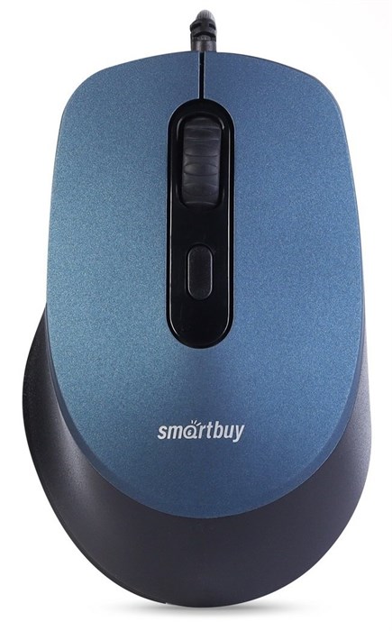 Мышь проводная Smartbuy ONE 265-B синяя беззвучная 800-2400 dpi / SBM-265-B - фото 481169