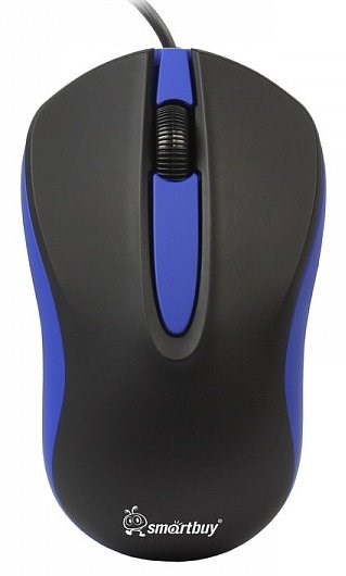 Мышь проводная Smartbuy ONE 329 USB черно-синяя 1200 dpi / SBM-329-KB - фото 481188