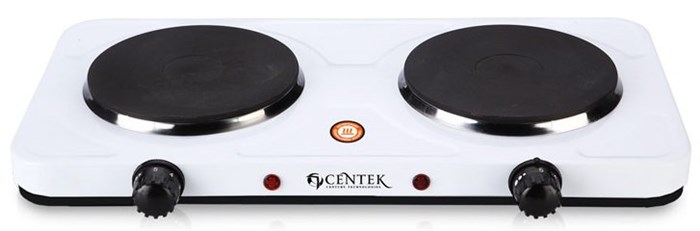 Плитка электрическая CENTEK CT-1507 белая 2000 Вт, 2 конф., чугун 155 мм, усиленный корпус XMC67081 - фото 482119