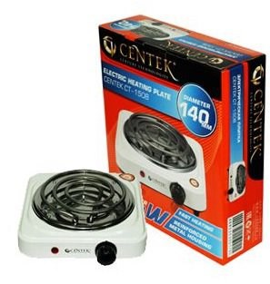 Плитка электрическая CENTEK CT-1508 белая 1000 Вт, 1 конф., ТЭН 140 мм, усиленный корпус XMC67082 - фото 482128