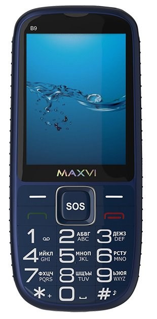 Сотовый телефон MAXVI   B9 Blue XMC105041 - фото 484662