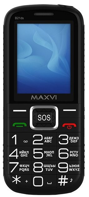 Сотовый телефон MAXVI  B21 DS Black - фото 484759