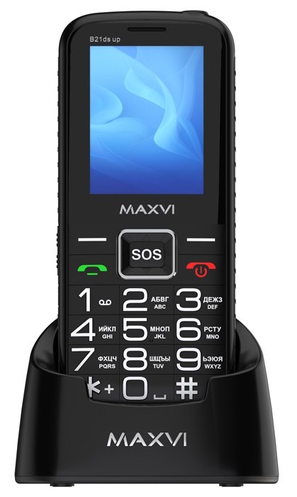 Сотовый телефон MAXVI  B21 DS up Black XMC122283 - фото 484795