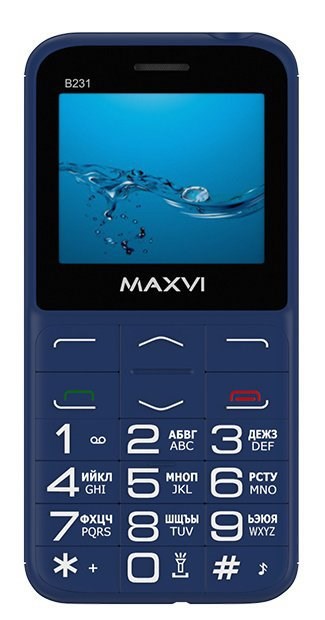 Сотовый телефон MAXVI  B231 Blue XMC114627 - фото 484845