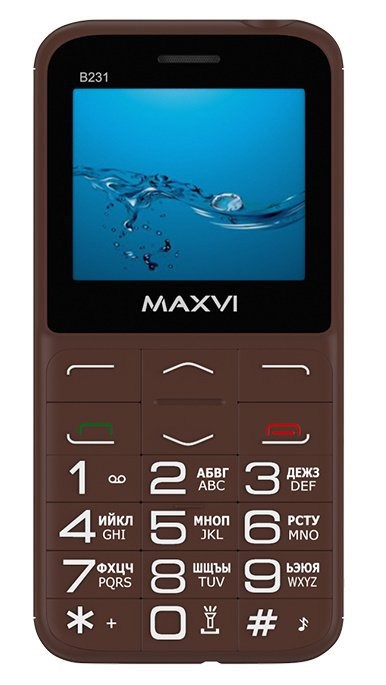 Сотовый телефон MAXVI  B231 Brown XMC114626 - фото 484853