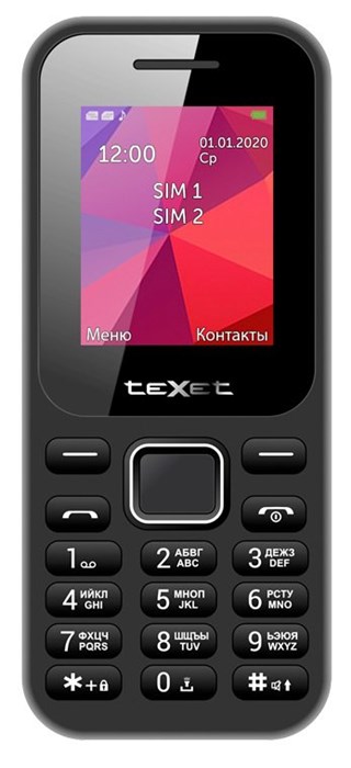 Сотовый телефон TEXET TM-122 Black XMC106917 - фото 485810