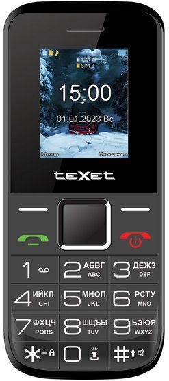 Сотовый телефон TEXET TM-206 Black XMC118837 - фото 485820