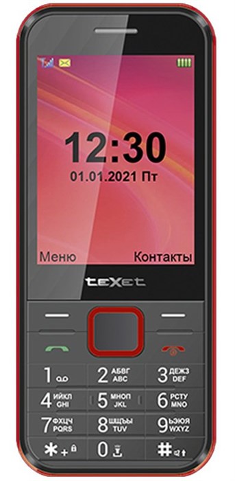 Сотовый телефон TEXET TM-302 Black Red XMC107370 - фото 485834