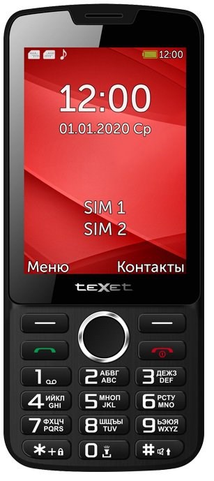 Сотовый телефон TEXET TM-308 Black Red - фото 485839