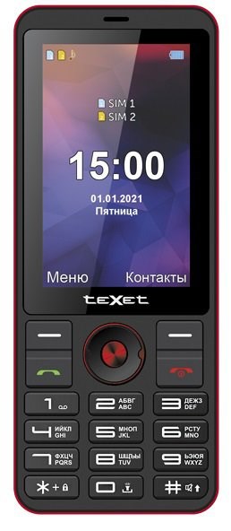 Сотовый телефон TEXET TM-321 Black Red XMC110189 - фото 485853