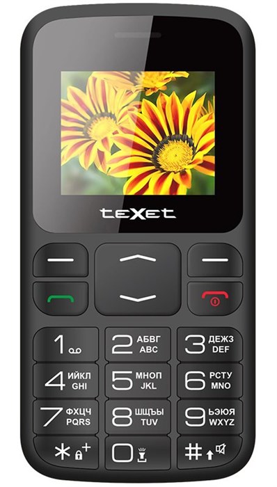 Сотовый телефон TEXET TM-B208 Black - фото 485912