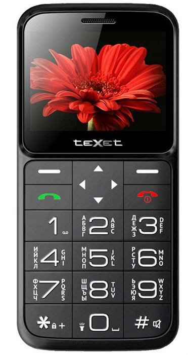 Сотовый телефон TEXET TM-B226 Black Red - фото 485917
