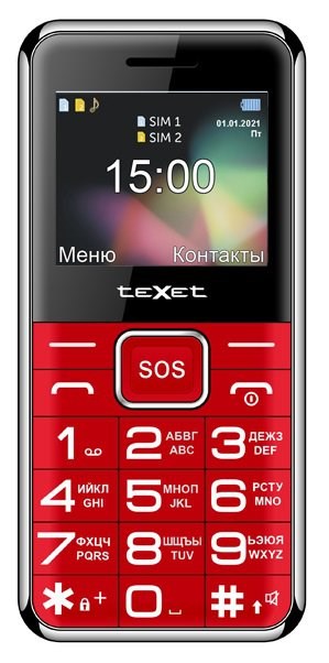 Сотовый телефон TEXET TM-B319 Red XMC109979 - фото 485944