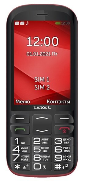 Сотовый телефон TEXET TM-B409 Black Red XMC107688 - фото 485947