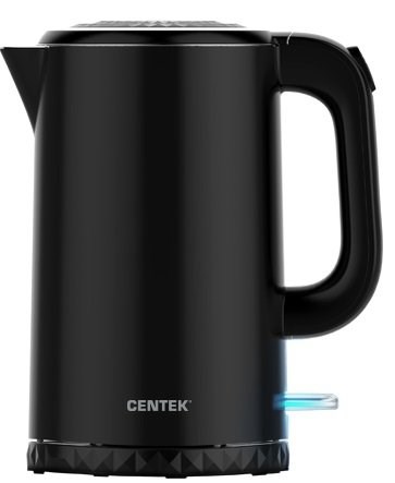 Чайник CENTEK CT-0020 черный 2200Вт, 1,7 л, металл, двойные стенки XMC97398 - фото 487870