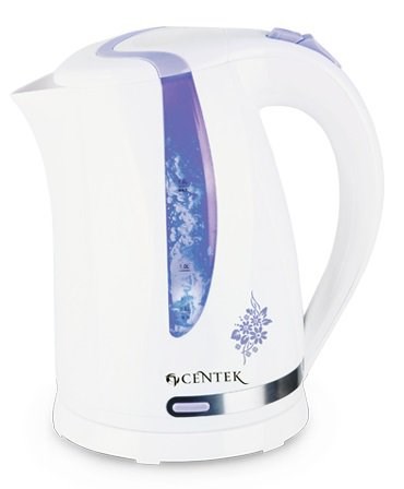 Чайник CENTEK CT-0040 белый 1.8л, 2200Вт, открывание кнопкой, внутр. подсветка XMC66994 - фото 487908