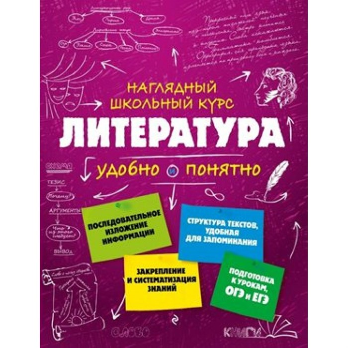 Наглядный школьный курс. Литература удобно и понятно. Справочник. Титов В.А. Эксмо XKN1448583 - фото 542255