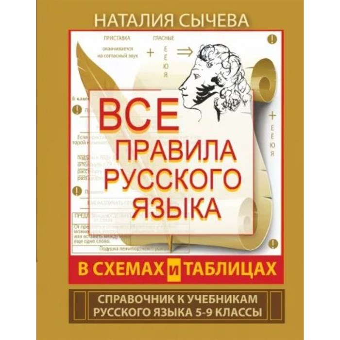 Все правила русского языка в схемах и таблицах. Справочник к учебникам русского языка 5 - 9 классы. Сычева Н.В. АСТ XKN1065928 - фото 544468