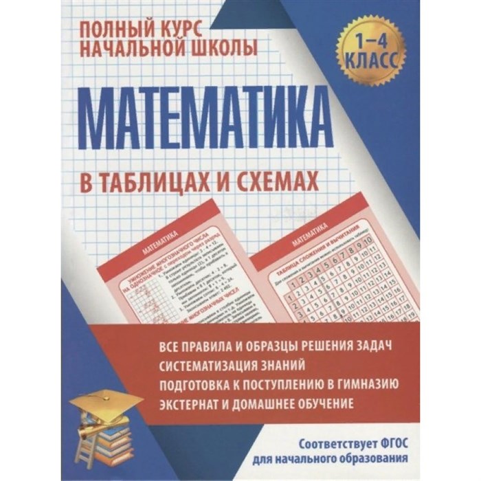 Математика в таблицах и схемах. 1 - 4 класс. Полный курс начальной школы. Латышева Н.А. XKN1698330 - фото 552069